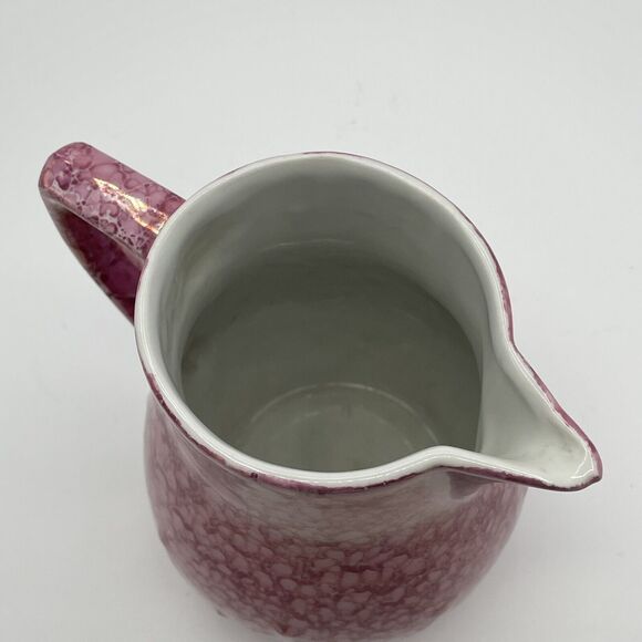 VTG RCW Retsch Co Creamer Pitcher Iridescent Crackleware Bavaria Germany Pink 5" - Picture 3 of 7